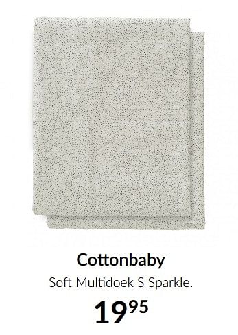 Aanbiedingen Cottonbaby soft multidoek s sparkle - Cottonbaby  - Geldig van 13/04/2021 tot 17/05/2021 bij Babypark