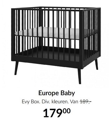 Aanbiedingen Europe baby evy box - Europe baby - Geldig van 13/04/2021 tot 17/05/2021 bij Babypark