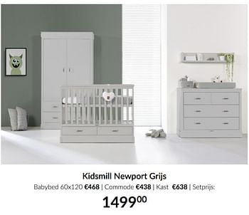 Aanbiedingen Kidsmill newport grijs - Kidsmill - Geldig van 13/04/2021 tot 17/05/2021 bij Babypark