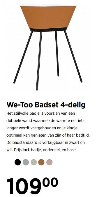 Aanbiedingen We-too badset 4-delig - We-Too - Geldig van 13/04/2021 tot 17/05/2021 bij Babypark