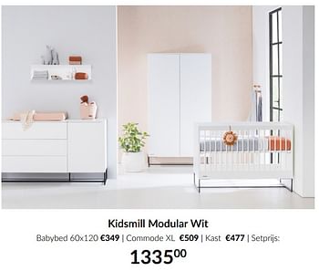 Aanbiedingen Kidsmill modular wit - Kidsmill - Geldig van 13/04/2021 tot 17/05/2021 bij Babypark