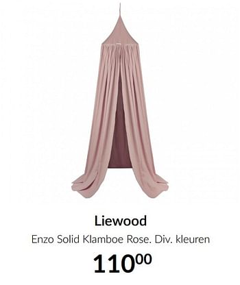 Aanbiedingen Liewood enzo solid klamboe rose - Liewood - Geldig van 13/04/2021 tot 17/05/2021 bij Babypark