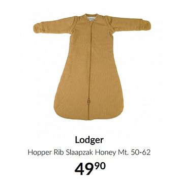 Aanbiedingen Lodger hopper rib slaapzak honey mt. 50-62 - Lodger - Geldig van 13/04/2021 tot 17/05/2021 bij Babypark