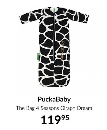 Aanbiedingen Puckababy the bag 4 seasons giraph dream - Puckababy - Geldig van 13/04/2021 tot 17/05/2021 bij Babypark