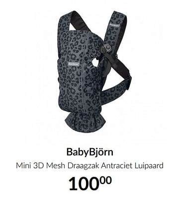 Aanbiedingen Babybjörn mini 3d mesh draagzak antraciet luipaard - BabyBjorn - Geldig van 13/04/2021 tot 17/05/2021 bij Babypark