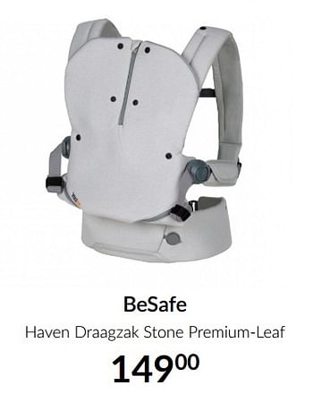 Aanbiedingen Besafe haven draagzak stone premium-leaf - BeSafe - Geldig van 13/04/2021 tot 17/05/2021 bij Babypark