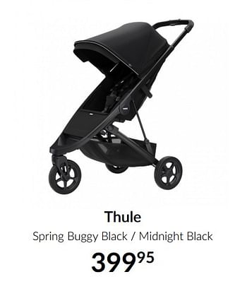 Aanbiedingen Thule spring buggy black - midnight black - Thule - Geldig van 13/04/2021 tot 17/05/2021 bij Babypark