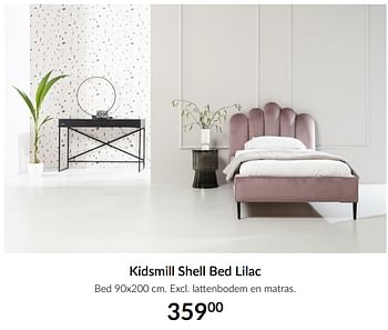Aanbiedingen Kidsmill shell bed lilac - Kidsmill - Geldig van 13/04/2021 tot 17/05/2021 bij Babypark