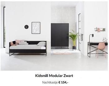 Aanbiedingen Kidsmill modular zwart nachtkastje - Kidsmill - Geldig van 13/04/2021 tot 17/05/2021 bij Babypark