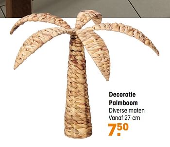 Aanbiedingen Decoratie palmboom - Huismerk - Kwantum - Geldig van 26/04/2021 tot 09/05/2021 bij Kwantum