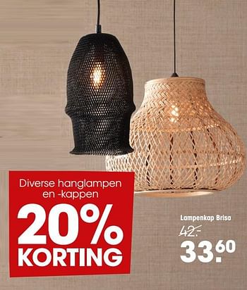 Aanbiedingen Lampenkap brisa - Huismerk - Kwantum - Geldig van 26/04/2021 tot 09/05/2021 bij Kwantum
