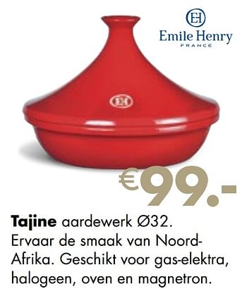 Aanbiedingen Tajine aardewerk - Emile Henry - Geldig van 26/04/2021 tot 24/05/2021 bij Multi Bazar