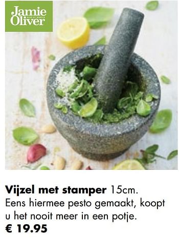 Aanbiedingen Vijzel met stamper - Jamie Oliver - Geldig van 26/04/2021 tot 24/05/2021 bij Multi Bazar