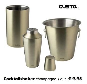 Aanbiedingen Cocktailshaker champagne kleur - Gusto - Geldig van 26/04/2021 tot 24/05/2021 bij Multi Bazar