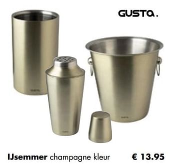 Aanbiedingen Ijsemmer champagne kleur - Gusto - Geldig van 26/04/2021 tot 24/05/2021 bij Multi Bazar