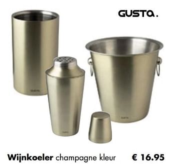 Aanbiedingen Wijnkoeler champagne kleur - Gusto - Geldig van 26/04/2021 tot 24/05/2021 bij Multi Bazar