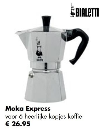 Aanbiedingen Moka express voor 6 heerlijke kopjes koffie - Bialetti - Geldig van 26/04/2021 tot 24/05/2021 bij Multi Bazar