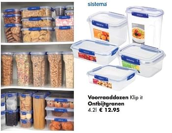 Aanbiedingen Voorraaddozen klip it ontbijtgranen - Sistema - Geldig van 26/04/2021 tot 24/05/2021 bij Multi Bazar