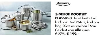 Aanbiedingen 5-delige kookset classic-3 - Demeyere - Geldig van 26/04/2021 tot 24/05/2021 bij Multi Bazar