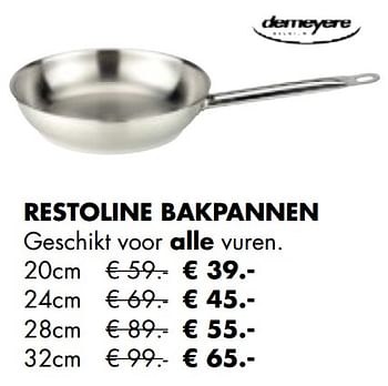 Aanbiedingen Restoline bakpannen - Demeyere - Geldig van 26/04/2021 tot 24/05/2021 bij Multi Bazar
