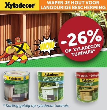 Aanbiedingen -26% op xyladecor tuinhuis - Xyladecor - Geldig van 27/04/2021 tot 24/05/2021 bij Zelfbouwmarkt