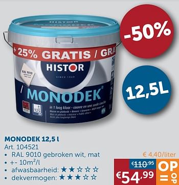 Aanbiedingen Monodek - Histor - Geldig van 27/04/2021 tot 24/05/2021 bij Zelfbouwmarkt