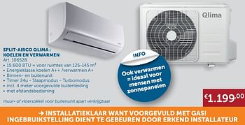 Aanbiedingen Split-airco qlima: koelen en verwarmen - Qlima  - Geldig van 27/04/2021 tot 24/05/2021 bij Zelfbouwmarkt