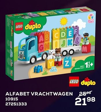 Aanbiedingen Alfabet vrachtwagen 10915 - Lego - Geldig van 20/04/2021 tot 25/05/2021 bij Supra Bazar