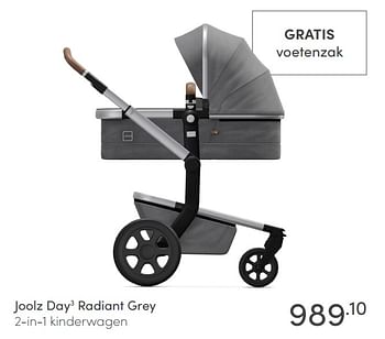 Aanbiedingen Joolz day3 radiant grey 2-in-1 kinderwagen - Joolz - Geldig van 25/04/2021 tot 01/05/2021 bij Baby & Tiener Megastore