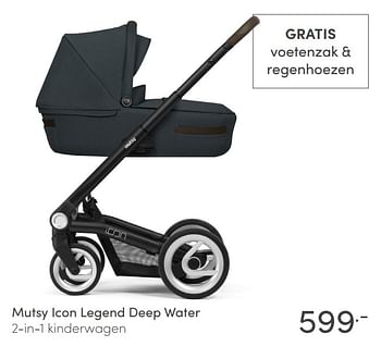 Aanbiedingen Mutsy icon legend deep water 2-in-1 kinderwagen - Mutsy - Geldig van 25/04/2021 tot 01/05/2021 bij Baby & Tiener Megastore