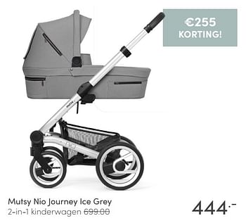 Aanbiedingen Mutsy nio journey ice grey 2-in-1 kinderwagen - Mutsy - Geldig van 25/04/2021 tot 01/05/2021 bij Baby & Tiener Megastore