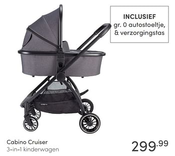 Aanbiedingen Cabino cruiser 3-in-1 kinderwagen - Cabino - Geldig van 25/04/2021 tot 01/05/2021 bij Baby & Tiener Megastore