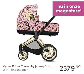 Aanbiedingen Cybex priam cherub by jeremy scott 2-in-1 kinderwagen - Cybex - Geldig van 25/04/2021 tot 01/05/2021 bij Baby & Tiener Megastore