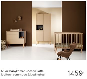 Aanbiedingen Quax babykamer cocoon latte - Quax - Geldig van 25/04/2021 tot 01/05/2021 bij Baby & Tiener Megastore