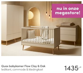 Aanbiedingen Quax babykamer flow clay + oak - Quax - Geldig van 25/04/2021 tot 01/05/2021 bij Baby & Tiener Megastore