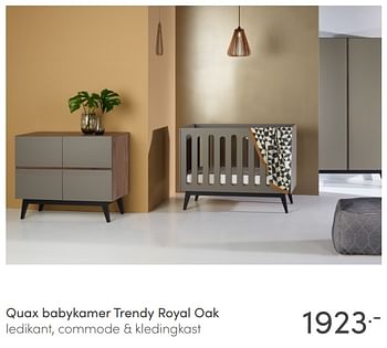 Aanbiedingen Quax babykamer trendy royal oak - Quax - Geldig van 25/04/2021 tot 01/05/2021 bij Baby & Tiener Megastore