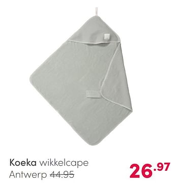 Aanbiedingen Koeka wikkelcape antwerp - Koeka - Geldig van 25/04/2021 tot 01/05/2021 bij Baby & Tiener Megastore
