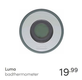 Aanbiedingen Luma badthermometer - Luma Babycare - Geldig van 25/04/2021 tot 01/05/2021 bij Baby & Tiener Megastore