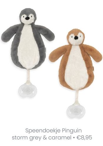 Aanbiedingen Speendoekje pinguin - Jollein - Geldig van 25/04/2021 tot 01/05/2021 bij Baby & Tiener Megastore