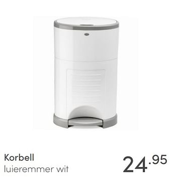 Aanbiedingen Korbell luieremmer wit - Korbell - Geldig van 25/04/2021 tot 01/05/2021 bij Baby & Tiener Megastore