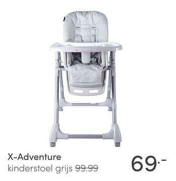Aanbiedingen X-adventure kinderstoel grijs - Xadventure - Geldig van 25/04/2021 tot 01/05/2021 bij Baby & Tiener Megastore