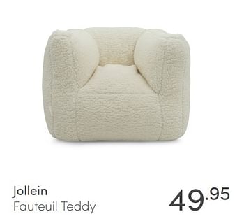 Aanbiedingen Jollein fauteuil teddy - Jollein - Geldig van 25/04/2021 tot 01/05/2021 bij Baby & Tiener Megastore