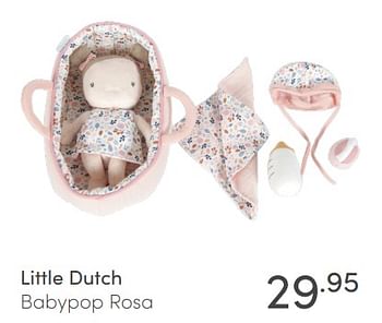 Aanbiedingen Little dutch babypop rosa - Little Dutch - Geldig van 25/04/2021 tot 01/05/2021 bij Baby & Tiener Megastore