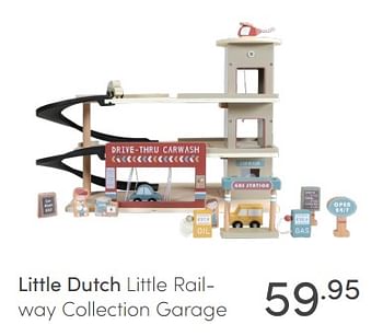 Aanbiedingen Little dutch little railway collection garage - Little Dutch - Geldig van 25/04/2021 tot 01/05/2021 bij Baby & Tiener Megastore