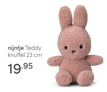 Aanbiedingen Nijntje teddy knuffel - Nijntje - Geldig van 25/04/2021 tot 01/05/2021 bij Baby & Tiener Megastore