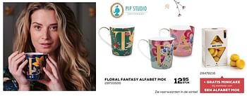 Aanbiedingen Floral fantasy alfabet mok - Pip Studio - Geldig van 20/04/2021 tot 25/05/2021 bij Supra Bazar