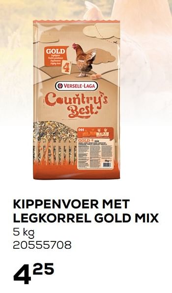 Aanbiedingen Kippenvoer met legkorrel gold mix - Versele-Laga - Geldig van 20/04/2021 tot 25/05/2021 bij Supra Bazar