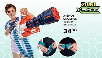 Aanbiedingen X-shot crusher met 48 pijlen - Zuru - Geldig van 20/04/2021 tot 25/05/2021 bij Supra Bazar