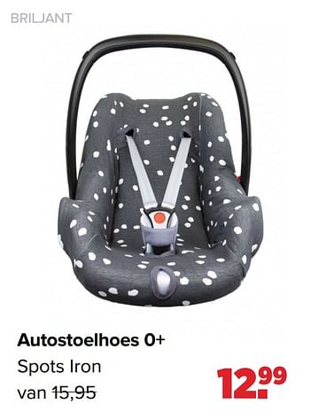 Aanbiedingen Autostoelhoes 0+ spots iron - Briljant Baby - Geldig van 19/04/2021 tot 15/05/2021 bij Baby-Dump