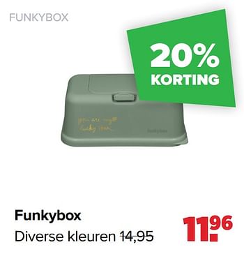Aanbiedingen Funkybox diverse kleuren - Funkybox - Geldig van 19/04/2021 tot 15/05/2021 bij Baby-Dump